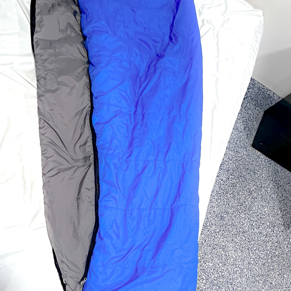 The North Face Blue and Gray Sleeping Bag